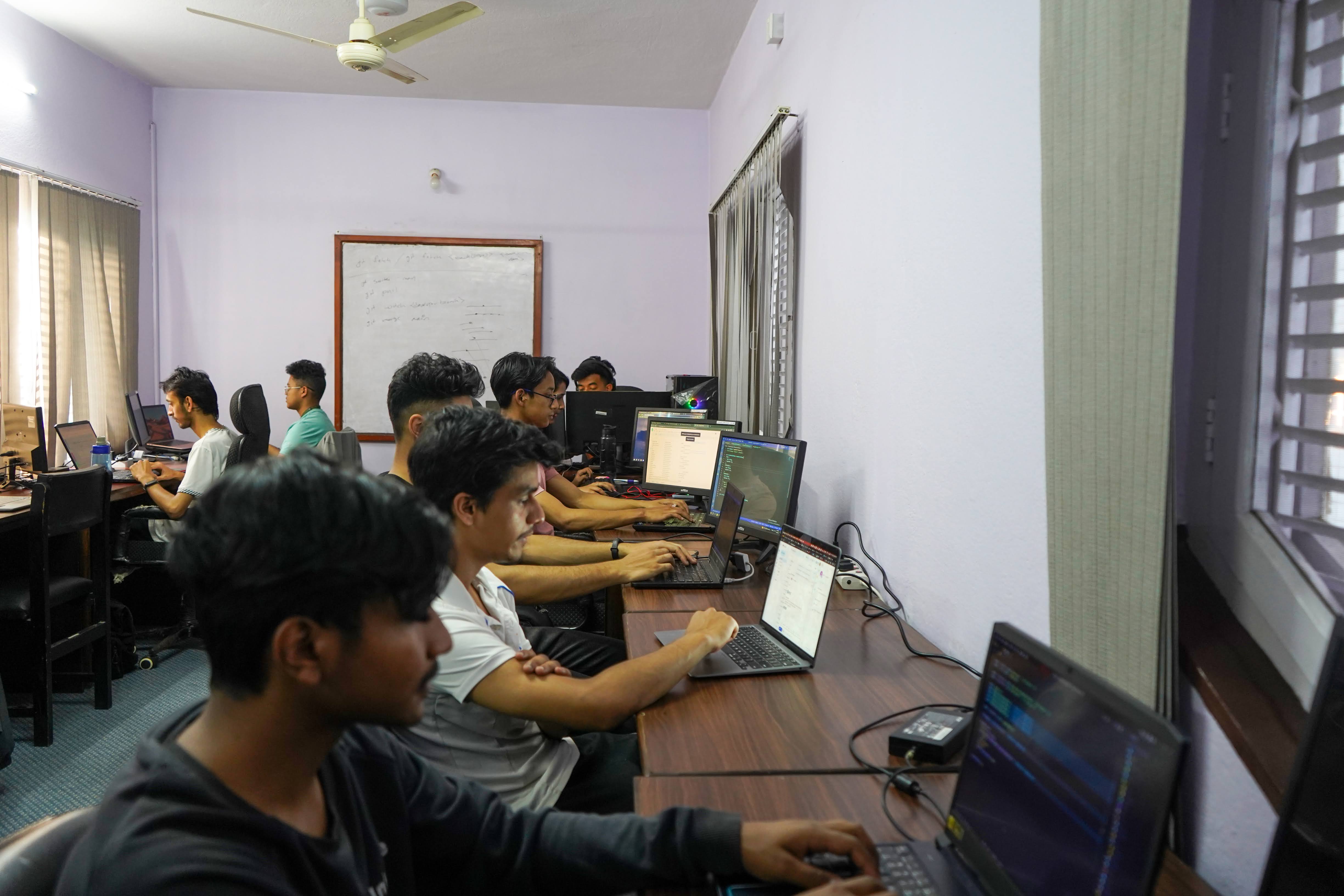 Intern at DMT working in a website development project