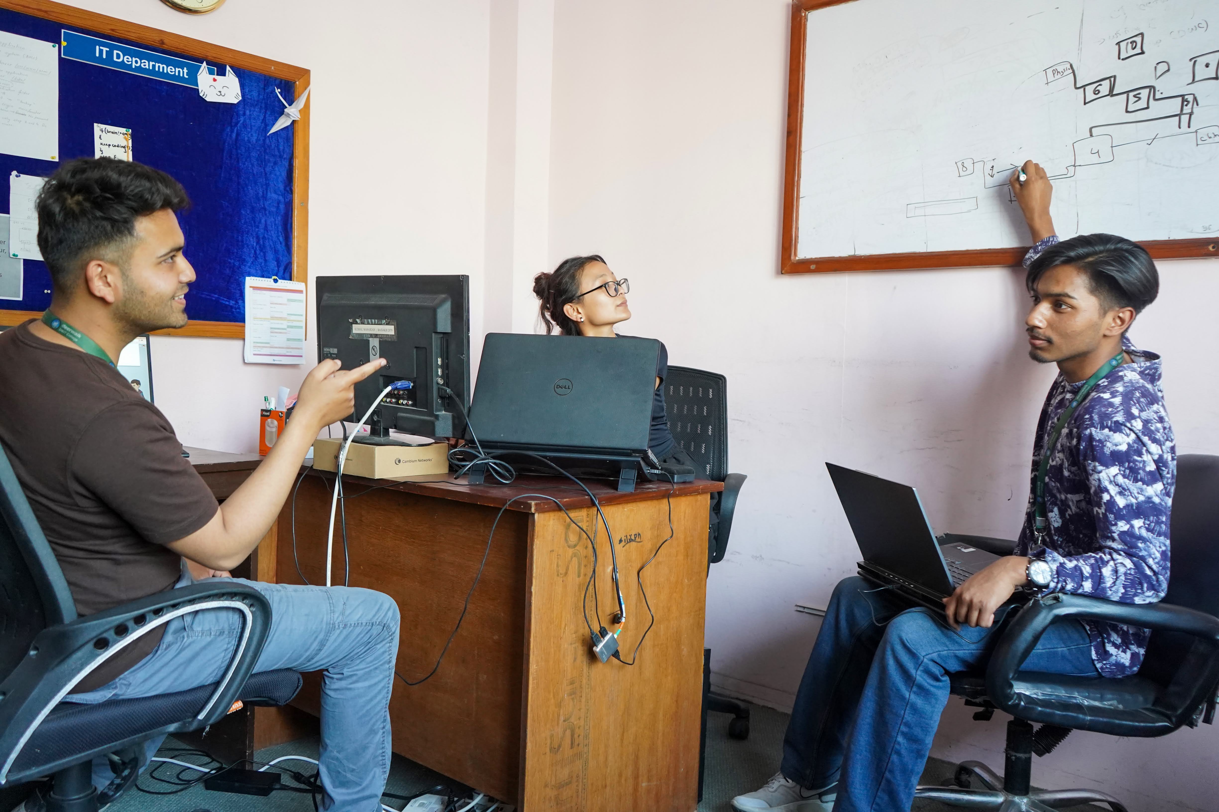 Two Interns at IT fixing an old CPU